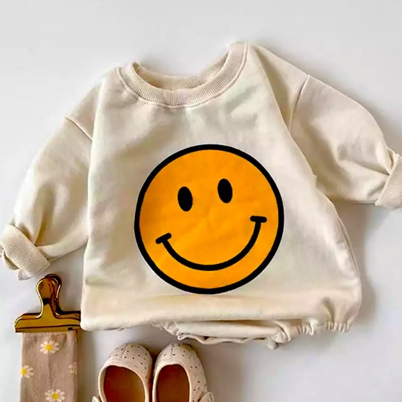 Zara Other - Baby Toddler Big Smile Happy Face Emoji Onesie Romper BRAND NEW